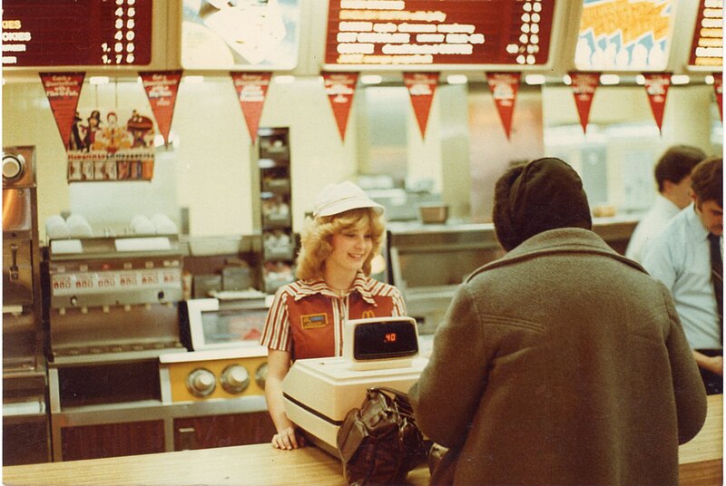 File:McDonalds worker in the early 80's (8301882207).jpg