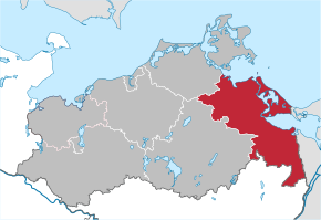 Poziția regiunii Districtul Vorpommern-Greifswald