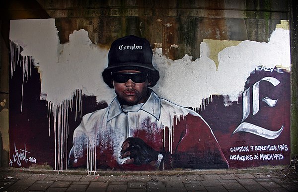 Graffiti of Eazy-E in Leeuwarden, Netherlands