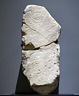 Der Menhir von Pfützthal im Landesmuseum für Vorgeschichte in Halle (Saale)