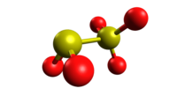 Struttura 3D a sfere dello ione metabisolfito