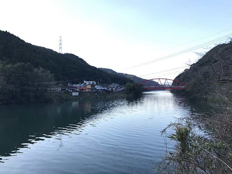 File:Mikumagawa River and Yoake-Ohashi Bridge.jpg