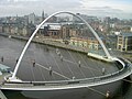 As a support for the Gateshead Millennium Bridge over the River Tyne, Newcastle upon Tyne, England, U.K. (2005)