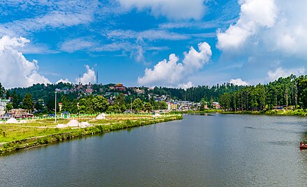 Panoramic view of Sumendu Lake, Mirik