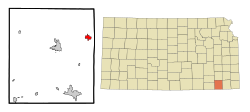 Montgomery County ve Kansas'taki konum