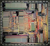 Die-shot van een Motorola 68040-processor.