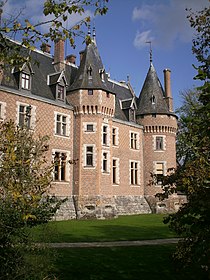 Die suidelike gevel van die Château de Nançay