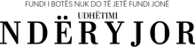 E shkruar me shkronja të zeza "UDHËTIMI NDËRYJOR", lart tregohet nëntitulli që shkruan: "FUNDI I BOTËS NUK DO TË JETË FUNDI JONË".