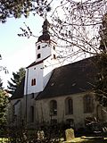 Individual features of the aggregate city church St. Martin Nerchau: Church (with equipment), churchyard wall with two gates and several tombs in the churchyard (see also aggregate 09303754)