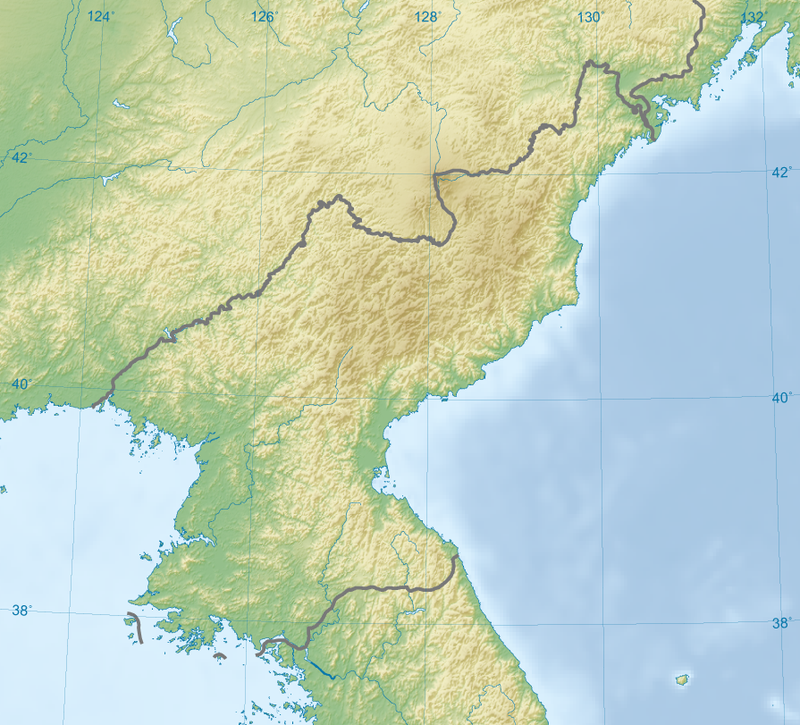 North Korea Topographic Map File:north Korea Topographic Map.png - Wikimedia Commons