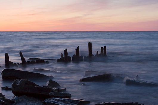 Sonnenaufgang über dem Meer in Milwaukee