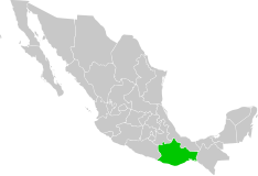 Letak Oaxaca di Meksiko
