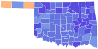 Popular vote margin by county