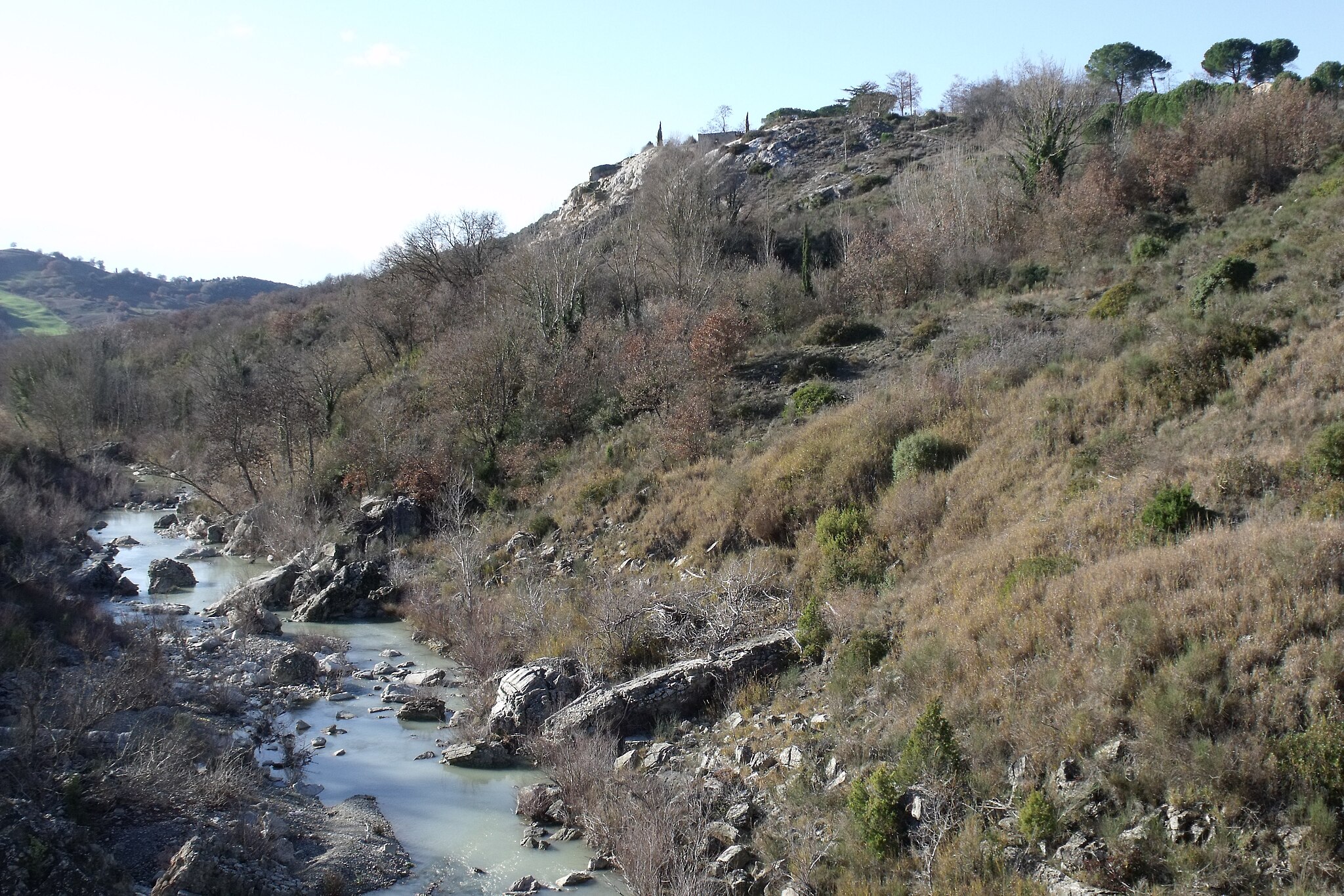 The Orcia River and Bagno Vignoni, San Quirico d'Orcia, Province of Siena