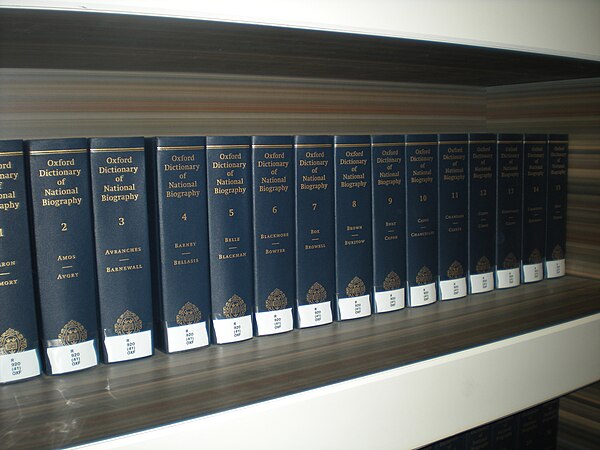 Some volumes of the Oxford Dictionary of National Biography