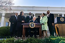 President Biden signs the Emmett Till Antilynching Act. P20220329ES-0872 (52063715492).jpg