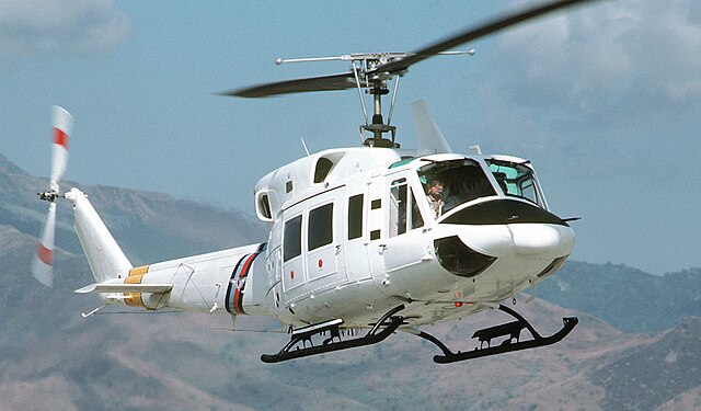 A Bell UH-1 Iroquois helicopter