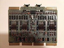 One of three inter-connected modules that make up a PDP-8 core memory plane. PDP-8 core memory driver module 2.jpg