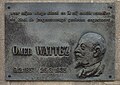 Herdenkingsplaquette geboortehuis Omer Wattez in Schorisse.