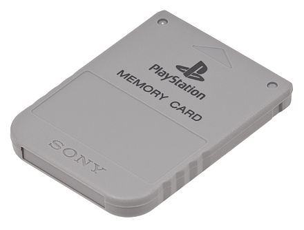 A PlayStation memory card