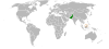 Location map for Brunei and Pakistan.