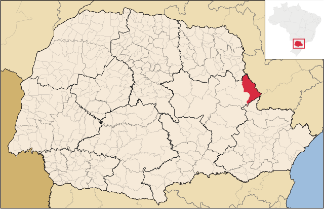 Localização de Sengés no Paraná
