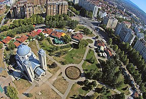 Pogled na Park Sveti Sava iz vazduha