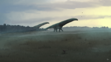 Life restoration of two Patagotitan at dawn Patagotitan at dawn.png