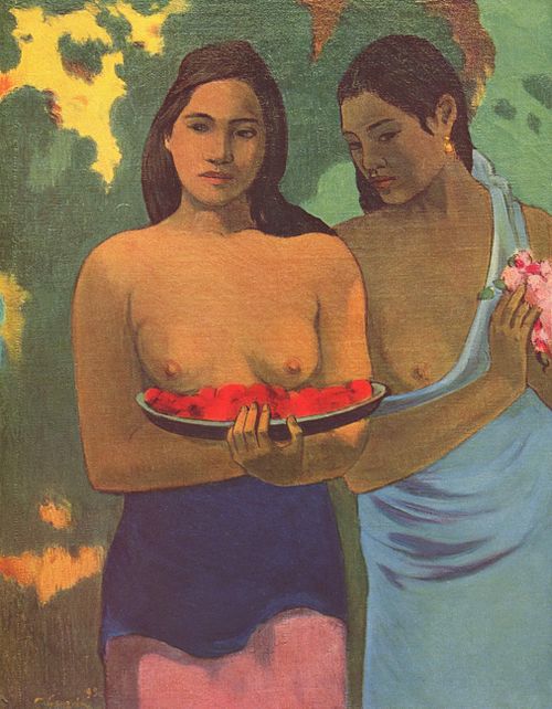 Two Tahitian Women (1899) by Paul Gauguin