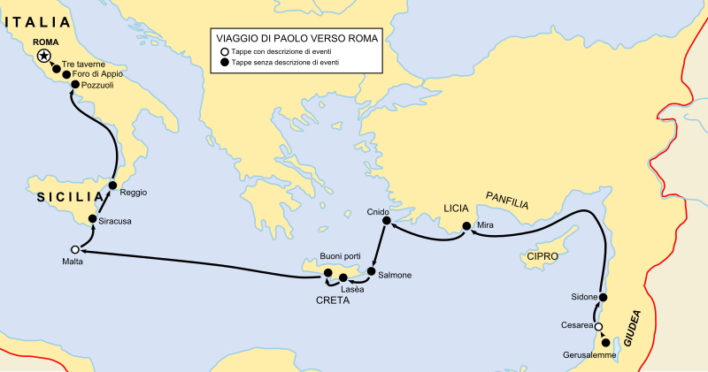 File:Paul the Apostle, fourth missionary journey (Rome).svg