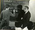 Pechan Alfonz eszperató nyelvet tanít 1973 körül.jpg