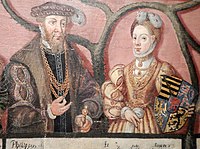 Филип I със съпругата му Мария Саксонска (1598)