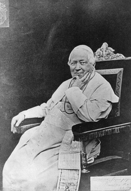 Pope Pius IX (1846–1878), whose reactionary policies the cardinals rejected in selecting the liberal Cardinal Pecci