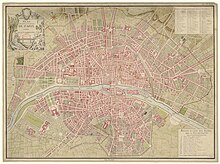 1798 (Plan de la ville et faubourg de Paris divisé en 12 municipalités)