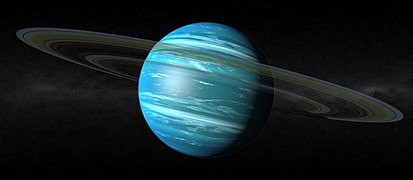 Recreación de un exoplaneta con un sistema de anillos