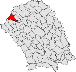 Location of Pomârla, Botoșani