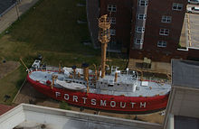 The Lightship Portsmouth is part of the Naval Shipyard Museum PortsmouthVirginiaLightship.jpg