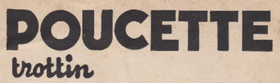 Poucette trottin, logo du titre de la série