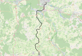 Spoorlijn Jarville-la-Malgrange - Mirecourt op de kaart
