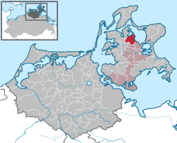 Läget för kommunen Rappin i Landkreis Vorpommern-Rügen