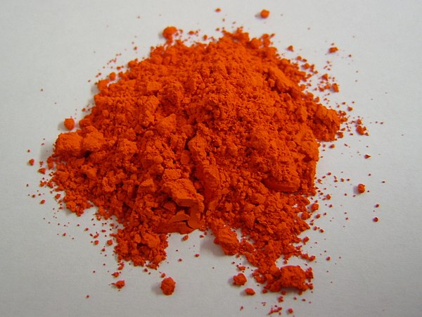 Red lead, also known as minium, has been used since the time of the ancient Greeks. Chemically it is known as lead tetroxide. The Romans prepared it by the roasting of lead white pigment. It was commonly used in the Middle Ages for the headings and decoration of illuminated manuscripts.