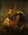 Rembrandt a Saskia, 1635, olej na plátne, Galéria starých majstrov, Drážďany