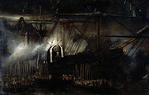 Repatriacion de las cenizas de Napoleon a bordo de la Belle Poule, por Eugene Isabey.jpg