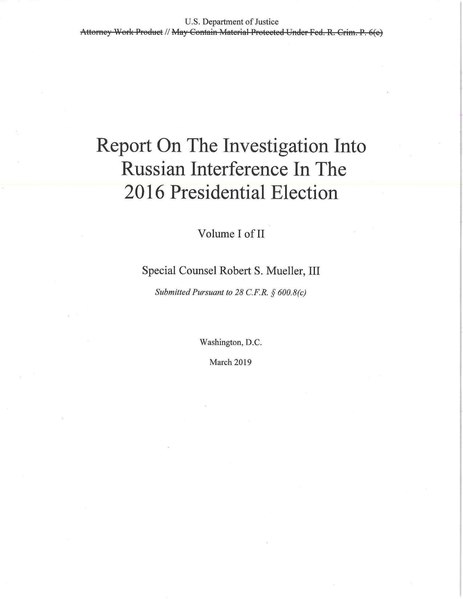 File:Report On The Investigation Into Russian Interference In The 2016 Presidential Election Page NoImages.pdf