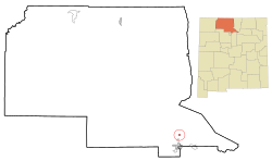 Rio Arriba County New Mexico Incorporated and Unincorporated areas Alcalde Highlighted.svg