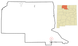 Rio Arriba County New Mexico Incorporated and Unincorporated areas Alcalde Highlighted.svg