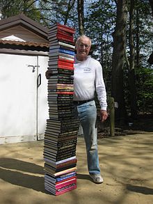 Chandler in 2009 with his books.