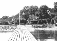 The corner of Gronningen and Esplanaden viewed from Kastellet Roskilde Roklub vintage photo.jpg