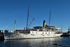 S/S Trafik i Hjo hamn, oktober 2021.