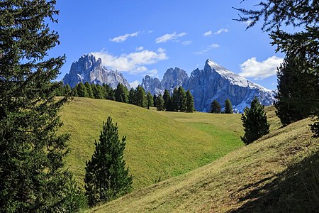 Langkofel group View from the Seiser Alm South Tyrol